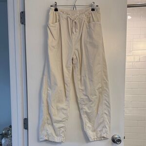 XiRENA Cream cotton drawstring pants